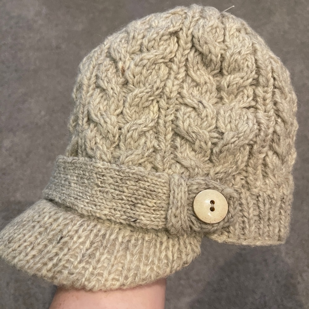 Cozy Knit Cap with Button Detail